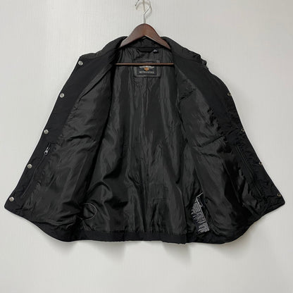 【中古品】【メンズ】 HARLEY-DAVIDSON ハーレーダビッドソン 98090-15VM FOSTER LEATHER VEST フォスター レザー ベスト トップス 146-260426-kh-06-izu サイズ：L カラー：ブラック 万代Net店