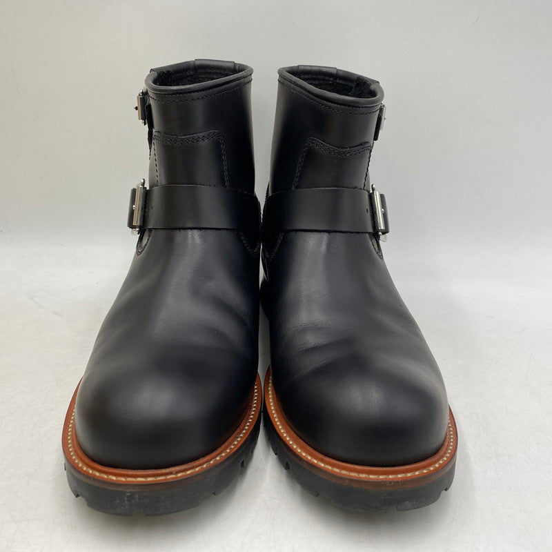 【中古品】【メンズ】 schott ショット ENGINEER BOOTS SHORT S28002 エンジニアブーツ ショート 靴 164-260426-as-12-izu サイズ：26.5cm カラー：ブラック 万代Net店