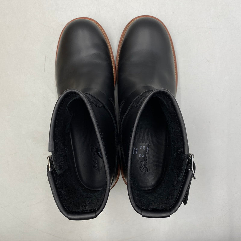 【中古品】【メンズ】 schott ショット ENGINEER BOOTS SHORT S28002 エンジニアブーツ ショート 靴 164-260426-as-12-izu サイズ：26.5cm カラー：ブラック 万代Net店