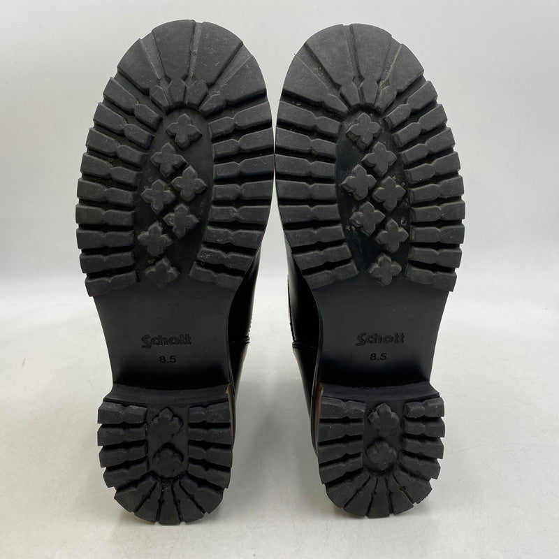 【中古品】【メンズ】 schott ショット ENGINEER BOOTS SHORT S28002 エンジニアブーツ ショート 靴 164-260426-as-12-izu サイズ：26.5cm カラー：ブラック 万代Net店