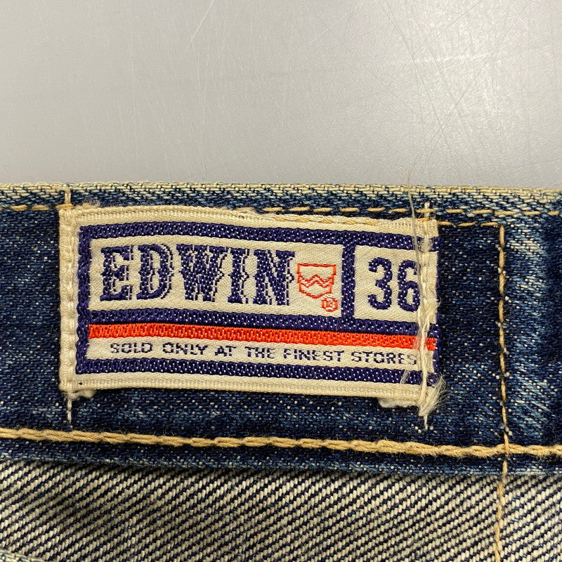 【現状渡し品】【メンズ】 EDWIN エドウィン TALON ZIP ボタン裏刻印SCOVILL DENIM PANTS タロンジップ デニム パンツ ボトムス 157-260426-kh-09-izu サイズ：36 カラー：インディゴ 万代Net店