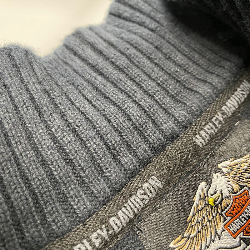 【中古品】【メンズ】 HARLEY-DAVIDSON ハーレーダビッドソン HALF ZIP KNIT SWEATER ハーフジップ ニット セーター トップス 146-260426-kh-13-izu サイズ：L カラー：ブラック 万代Net店
