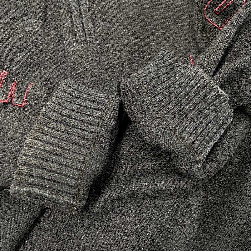 【中古品】【メンズ】 HARLEY-DAVIDSON ハーレーダビッドソン HALF ZIP KNIT SWEATER ハーフジップ ニット セーター トップス 146-260426-kh-13-izu サイズ：L カラー：ブラック 万代Net店