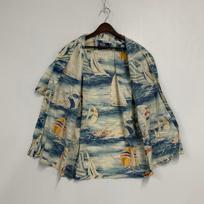 【中古品】【メンズ】 POLO by RALPH LAUREN ポロバイラルフローレン CLASSIC FIT クラシック フィット COTTON ALOHA SHIRT コットン アロハ シャツ トップス 半袖 146-260427-ya-03-izu サイズ：L カラー：マルチ 万代Net店