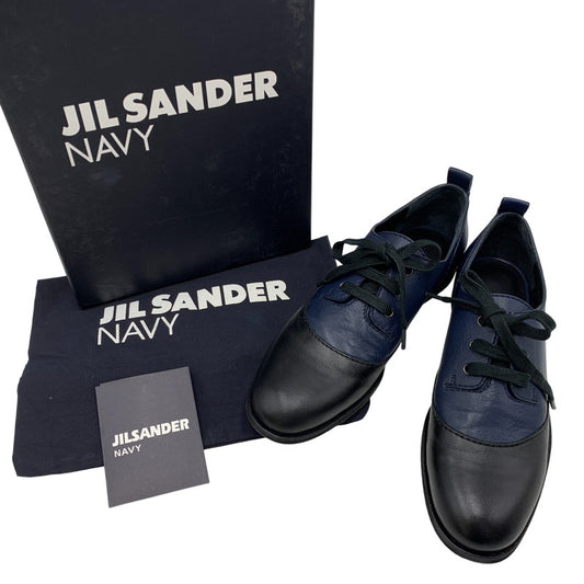 【中古品】【レディース】 JIL SANDER NAVY ジルサンダーネイビー JN22025 DRESS SHOES ドレス シューズ 靴 167-260429-cs-15-izu サイズ：35 1/2 カラー：ブラック×ネイビー 万代Net店
