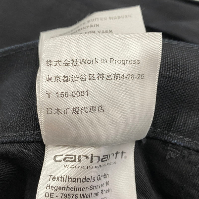 【中古美品】【メンズ】 CARHARTT WIP カーハート ダブリューアイピー DOUBLE KNEE PANT I031501 ダブルニーパンツ ズボン ボトムス 153-260427-ay-12-izu サイズ：30×32 カラー：BLACK RINSED 万代Net店