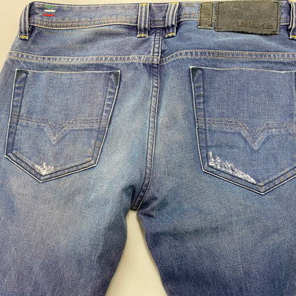 【中古品】【メンズ】 DIESEL ディーゼル SAFADO REGULAR SLIM STRAIGHT サファド レギュラー スリム ストレート ズボン ボトムス 152-260427-ya-13-izu サイズ：28×30 カラー：インディゴ 万代Net店