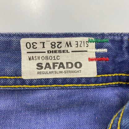 【中古品】【メンズ】 DIESEL ディーゼル SAFADO REGULAR SLIM STRAIGHT サファド レギュラー スリム ストレート ズボン ボトムス 152-260427-ya-13-izu サイズ：28×30 カラー：インディゴ 万代Net店