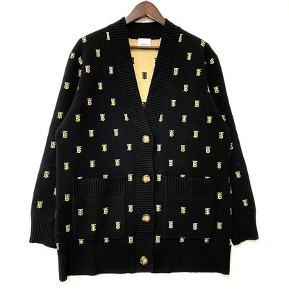 【中古品】【メンズ】 BURBERRY バーバリー 8021033 TB LOGO 総柄 CARDIGAN TBロゴ カーディガン トップス 141-260426-kh-03-izu サイズ：M カラー：ブラック×ベージュ 万代Net店