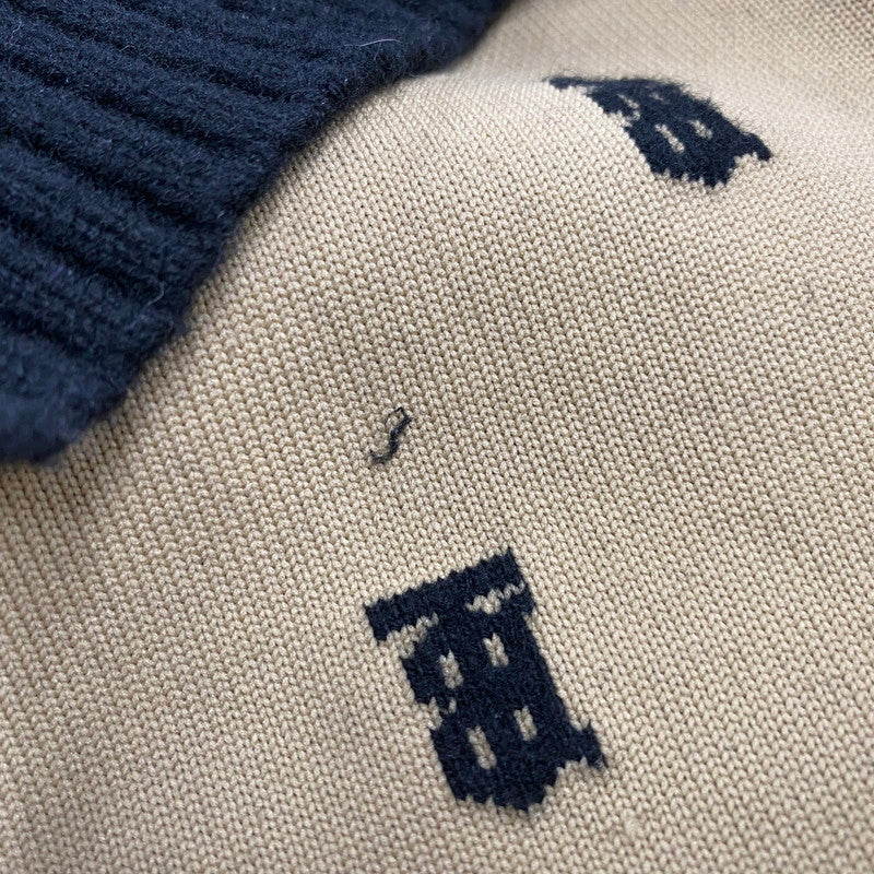 【中古品】【メンズ】 BURBERRY バーバリー 8021033 TB LOGO 総柄 CARDIGAN TBロゴ カーディガン トップス 141-260426-kh-03-izu サイズ：M カラー：ブラック×ベージュ 万代Net店