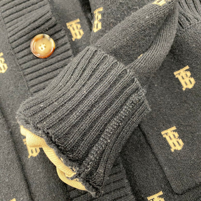 【中古品】【メンズ】 BURBERRY バーバリー 8021033 TB LOGO 総柄 CARDIGAN TBロゴ カーディガン トップス 141-260426-kh-03-izu サイズ：M カラー：ブラック×ベージュ 万代Net店