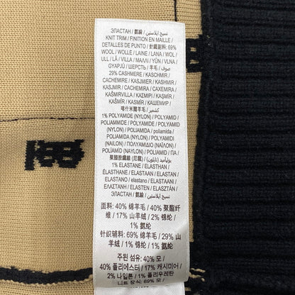 【中古品】【メンズ】 BURBERRY バーバリー 8021033 TB LOGO 総柄 CARDIGAN TBロゴ カーディガン トップス 141-260426-kh-03-izu サイズ：M カラー：ブラック×ベージュ 万代Net店
