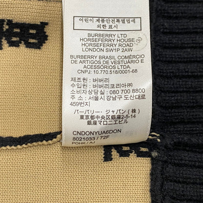 【中古品】【メンズ】 BURBERRY バーバリー 8021033 TB LOGO 総柄 CARDIGAN TBロゴ カーディガン トップス 141-260426-kh-03-izu サイズ：M カラー：ブラック×ベージュ 万代Net店