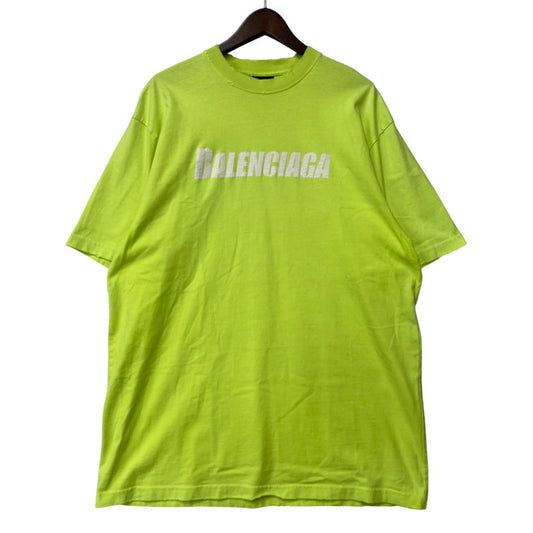 【中古品】【メンズ】 BALENCIAGA バレンシアガ KT93 651795 TNVL1 7805 デストロイ加工 BOXY-FIT TEE ボクシー フィット Tシャツ トップス 141-260426-kh-04-izu サイズ：XXS カラー：ライムイエロー 万代Net店