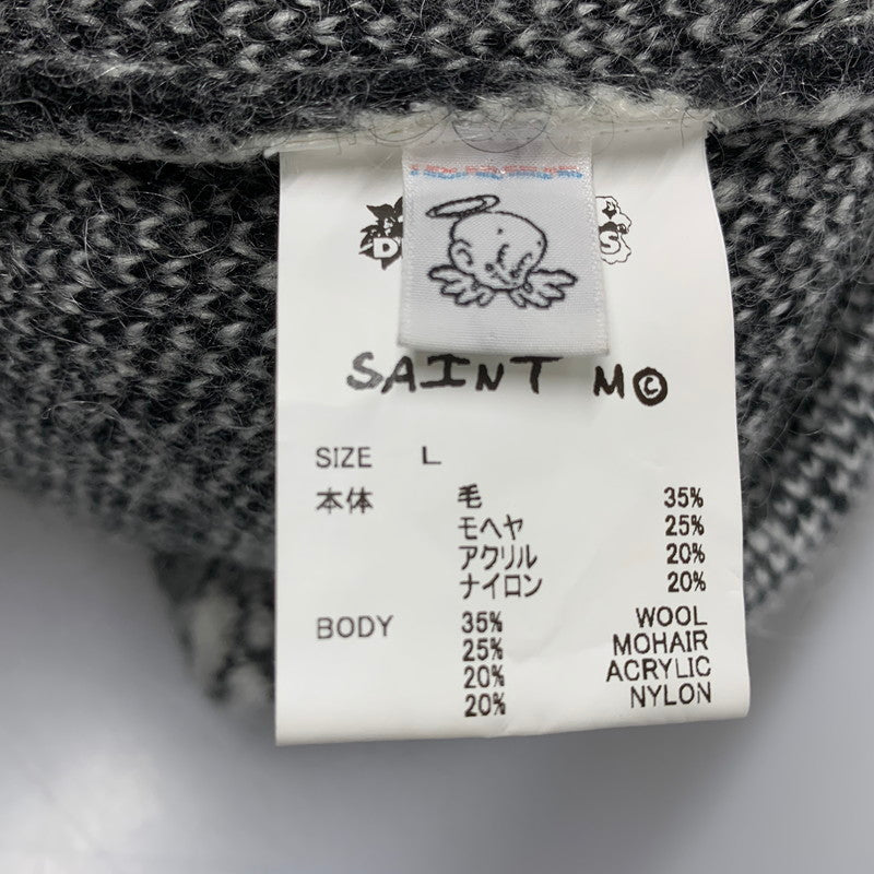 【中古品】【メンズ】 SAINT MICHAEL セントマイケル × DENIM TEARS デニム ティアーズ SM-YS1-0000-C50 24AW DT MH CRDIGN カーディガン CT WRTH トップス 長袖 141-260427-ya-07-izu サイズ：L カラー：ブラック 万代Net店