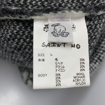 【中古品】【メンズ】 SAINT MICHAEL セントマイケル × DENIM TEARS デニム ティアーズ SM-YS1-0000-C50 24AW DT MH CRDIGN カーディガン CT WRTH トップス 長袖 141-260427-ya-07-izu サイズ：L カラー：ブラック 万代Net店