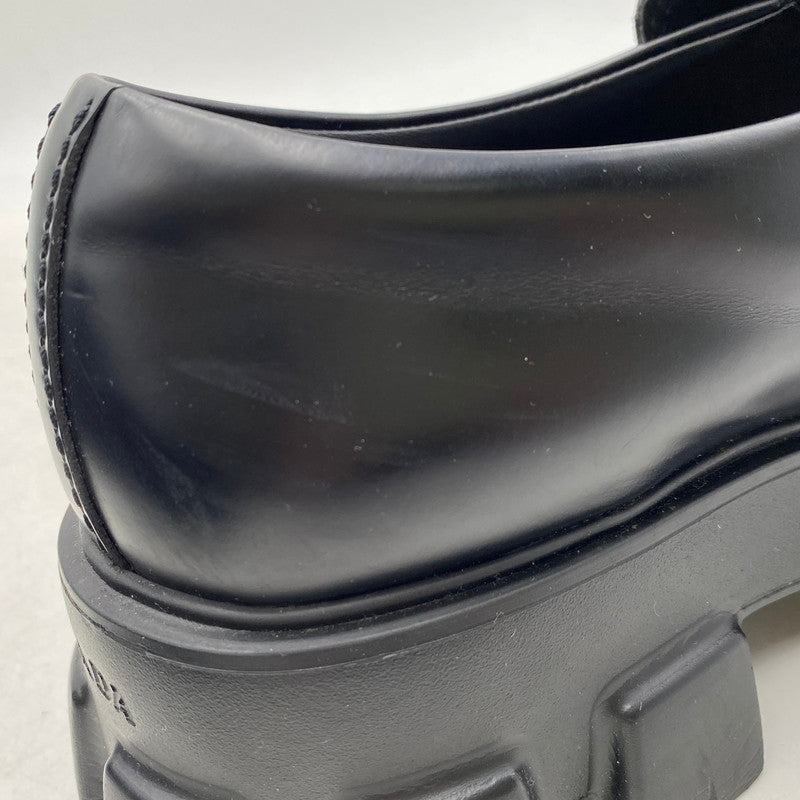【中古品】【メンズ】 PRADA プラダ 2DE129 モノリス ブラッシュドレザー ローファー シューズ 靴 183-260426-as-03-izu サイズ：8 カラー：ブラック 万代Net店