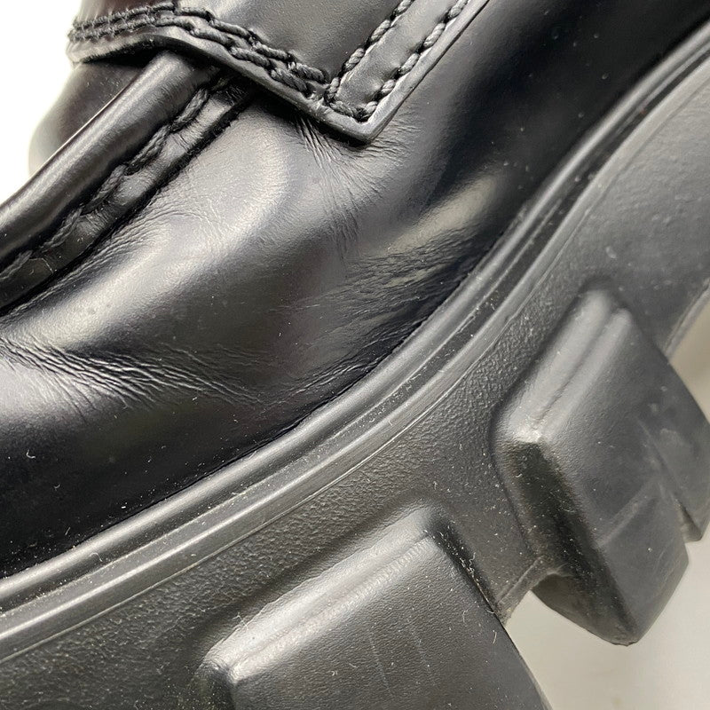 【中古品】【メンズ】 PRADA プラダ 2DE129 モノリス ブラッシュドレザー ローファー シューズ 靴 183-260426-as-03-izu サイズ：8 カラー：ブラック 万代Net店