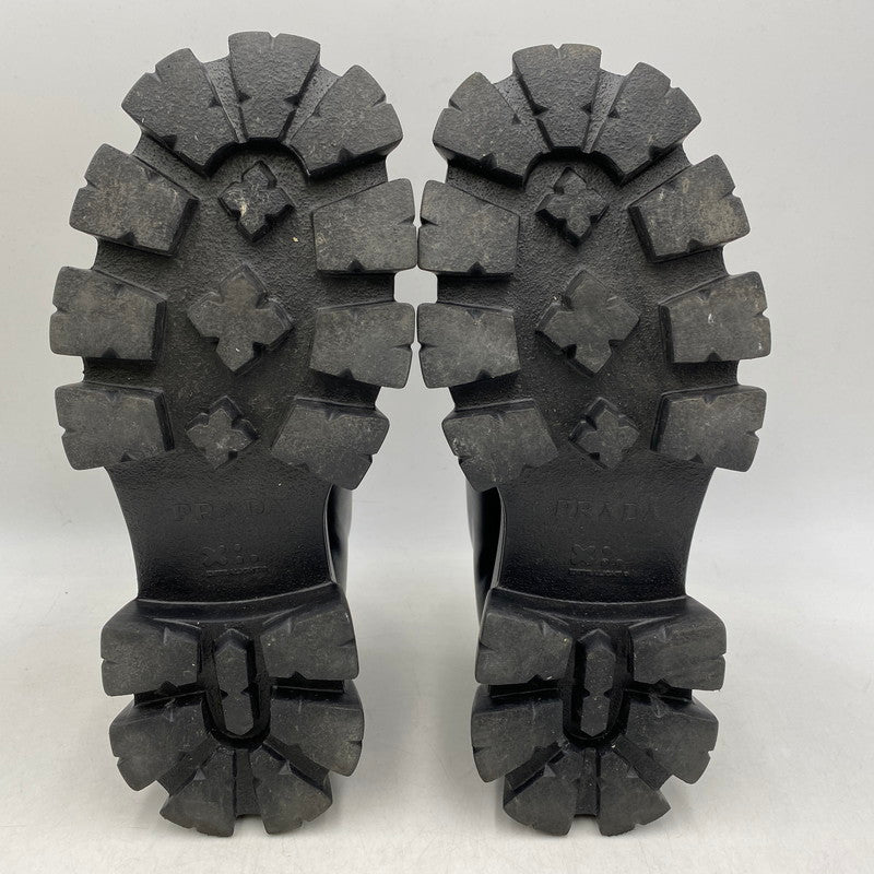 【中古品】【メンズ】 PRADA プラダ 2DE129 モノリス ブラッシュドレザー ローファー シューズ 靴 183-260426-as-03-izu サイズ：8 カラー：ブラック 万代Net店