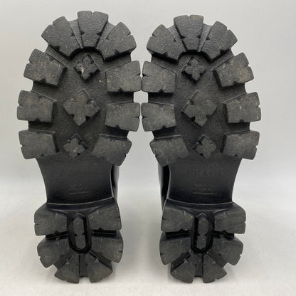 【中古品】【メンズ】 PRADA プラダ 2DE129 モノリス ブラッシュドレザー ローファー シューズ 靴 183-260426-as-03-izu サイズ：8 カラー：ブラック 万代Net店