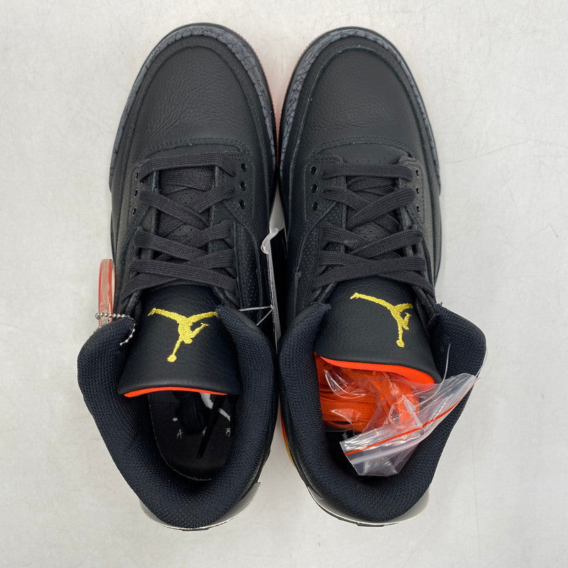 【中古美品】【メンズ】 NIKE ナイキ × J BALVIN Jバルヴィン AIR JORDAN 3 RETRO SP FN0344-001 エア ジョーダン 3 レトロ SP スニーカー 靴 160-260426-as-07-izu サイズ：27cm カラー：BLACK/SOLAR FLARE 万代Net店