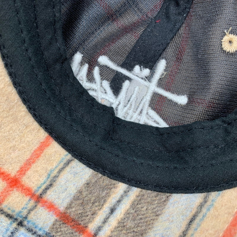【中古品】【メンズ/レディース】 STUSSY ステューシー 131917 BIG LOGO PLAID LOW PRO CAP ビッグ ロゴ プレイド ロー プロ キャップ 帽子 185-260429-cs-12-izu サイズ：F カラー：マルチ 万代Net店