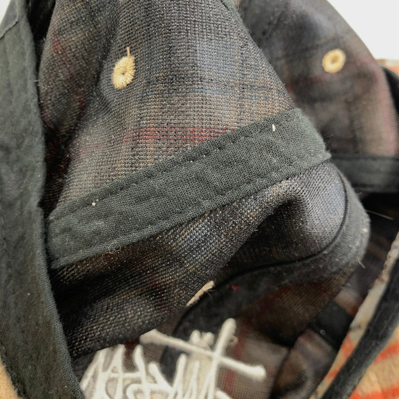 【中古品】【メンズ/レディース】 STUSSY ステューシー 131917 BIG LOGO PLAID LOW PRO CAP ビッグ ロゴ プレイド ロー プロ キャップ 帽子 185-260429-cs-12-izu サイズ：F カラー：マルチ 万代Net店
