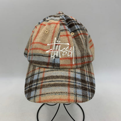 【中古品】【メンズ/レディース】 STUSSY ステューシー 131917 BIG LOGO PLAID LOW PRO CAP ビッグ ロゴ プレイド ロー プロ キャップ 帽子 185-260429-cs-12-izu サイズ：F カラー：マルチ 万代Net店