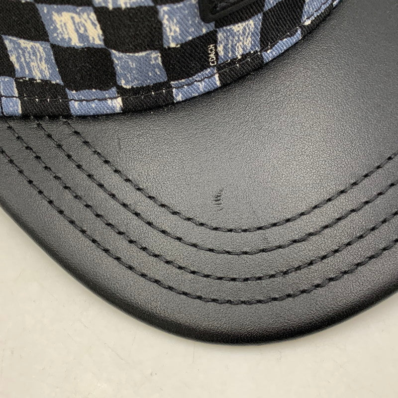 【中古品】【メンズ/レディース】 COACH コーチ F24298 BASEBALL CAP ベースボール キャップ 帽子 185-260429-cs-13-izu サイズ：O/S カラー：ブラック×ブルー 万代Net店