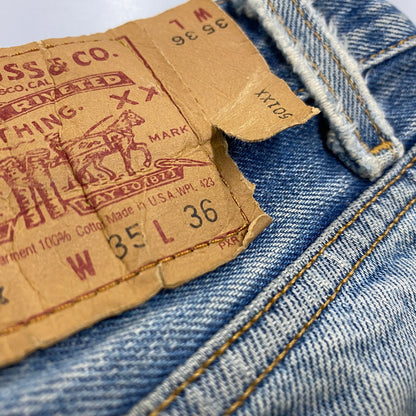 【現状渡し品】【メンズ】 LEVI'S リーバイス 501-0000 刻印552 93年製 USA製 90’S 501XX DENIM PANTS デニム パンツ ズボン ボトムス 157-260427-ya-15-izu サイズ：35×36 カラー：インディゴ 万代Net店
