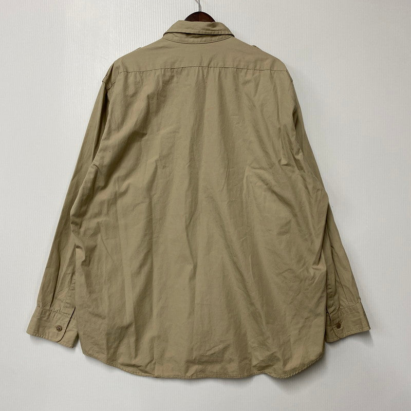 【中古品】【メンズ】 L.L.Bean エルエルビーン Q455 USA製 80’S SAFARI SHIRT サファリ シャツ トップス 長袖 146-260428-cs-17-izu サイズ：XL カラー：ベージュ 万代Net店