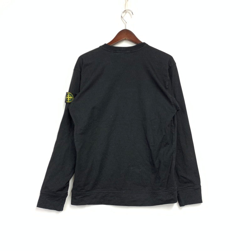 【中古品】【メンズ】 STONE ISLAND ストーンアイランド K2S156100075 国内正規 HEAVY COTTON JERSEY ヘビーコットンジャージー トップス 長袖 141-260427-ya-08-izu サイズ：XS カラー：BLACK 万代Net店