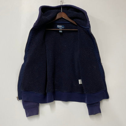 【中古品】【メンズ】 Polo by Ralph Lauren ポロバイラルフローレン MNBLKNIM1C00082 90S BOA LINER ZIP UP HOODED SWEATSHIRT ボア ライナー ジップ アップ フーデッド スウェットシャツ トップス 長袖 146-260428-cs-12-izu サイズ：M カラー：ネイビー 万代Net店