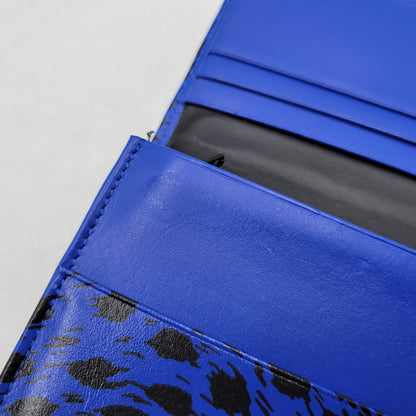 【中古品】【メンズ/レディース】 CREAM SODA クリームソーダ LONG WALLET LEOPARD ロングウォレット レオパード 財布 サイフ 200-260427-ay-03-izu カラー：ブルー 万代Net店