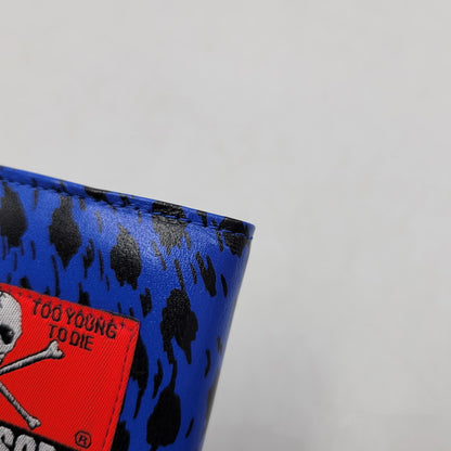 【中古品】【メンズ/レディース】 CREAM SODA クリームソーダ LONG WALLET LEOPARD ロングウォレット レオパード 財布 サイフ 200-260427-ay-03-izu カラー：ブルー 万代Net店