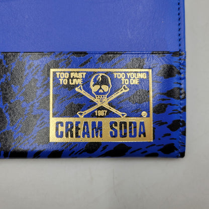 【中古品】【メンズ/レディース】 CREAM SODA クリームソーダ LONG WALLET LEOPARD ロングウォレット レオパード 財布 サイフ 200-260427-ay-03-izu カラー：ブルー 万代Net店