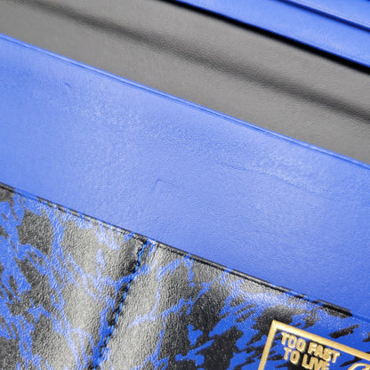 【中古品】【メンズ/レディース】 CREAM SODA クリームソーダ LONG WALLET LEOPARD ロングウォレット レオパード 財布 サイフ 200-260427-ay-03-izu カラー：ブルー 万代Net店