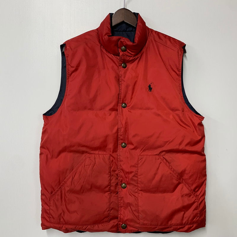 【中古品】【メンズ】 POLO RALPH LAUREN ポロ・ラルフローレン 1466740NRDV REVERSIBLE DOWN VEST リバーシブル ダウンベスト アウター 147-260429-kh-07-izu サイズ：M カラー：レッド×ネイビー 万代Net店