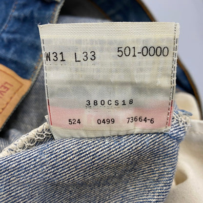 【中古品】【メンズ】 LEVI'S リーバイス 501-0000 刻印524 99年製 USA製 90’S 501XX DENIM PANTS デニム パンツ ズボン ボトムス 157-260427-ya-16-izu サイズ：31×33 カラー：インディゴ 万代Net店