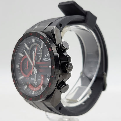 【中古品】【メンズ/レディース】 CASIO カシオ EDIFICE SOLAR POWERED CHRONOGRAPH EQS-920PB ソーラー パワー クロノグラフ クォーツ 腕時計 197-260427-ay-05-izu カラー：ブラック×レッド 万代Net店