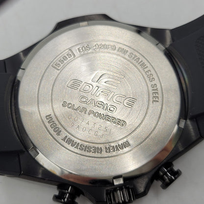 【中古品】【メンズ/レディース】 CASIO カシオ EDIFICE SOLAR POWERED CHRONOGRAPH EQS-920PB ソーラー パワー クロノグラフ クォーツ 腕時計 197-260427-ay-05-izu カラー：ブラック×レッド 万代Net店