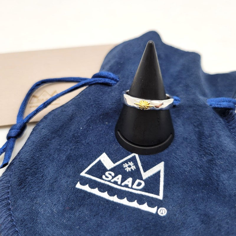 【中古品】【メンズ/レディース】 SAAD サード SUN SYMBOL RING RGP 85RM-K1817 サンシンボル リング タタキ K18 925 指輪 アクセサリー 191-260427-ay-04-izu サイズ：17号 カラー：シルバー 万代Net店