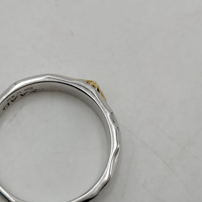 【中古品】【メンズ/レディース】 SAAD サード SUN SYMBOL RING RGP 85RM-K1817 サンシンボル リング タタキ K18 925 指輪 アクセサリー 191-260427-ay-04-izu サイズ：17号 カラー：シルバー 万代Net店