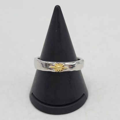 【中古品】【メンズ/レディース】 SAAD サード SUN SYMBOL RING RGP 85RM-K1817 サンシンボル リング タタキ K18 925 指輪 アクセサリー 191-260427-ay-04-izu サイズ：17号 カラー：シルバー 万代Net店