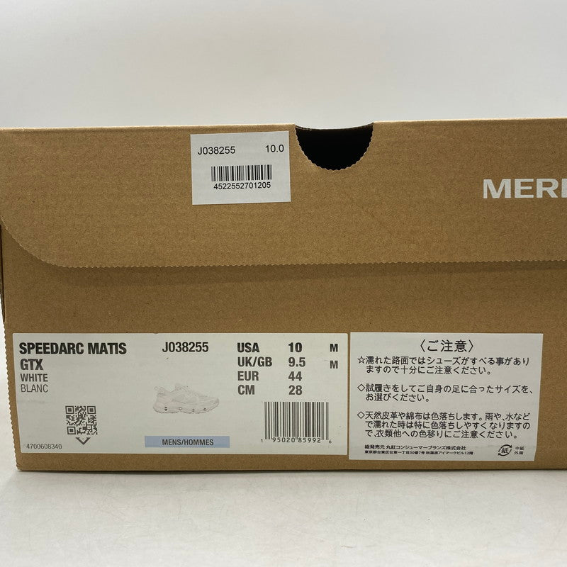 【中古美品】【メンズ】 MERRELL メレル J038255 SPEED ARC MATIS GTX スピード アーク マティス ゴアテックス スニーカー シューズ 靴 162-260428-cs-03-izu サイズ：28cm カラー：ホワイト 万代Net店