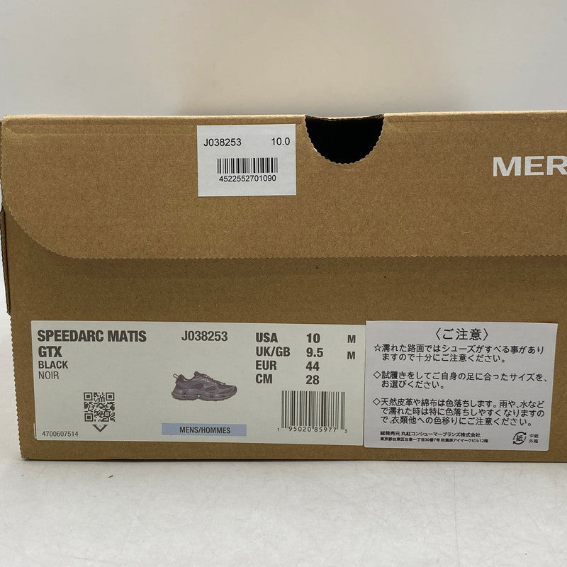 【中古美品】【メンズ】 MERRELL メレル J038253 SPEED ARC MATIS GTX スピード アーク マティス ゴアテックス スニーカー シューズ 靴 162-260428-cs-04-izu サイズ：28cm カラー：ブラック 万代Net店
