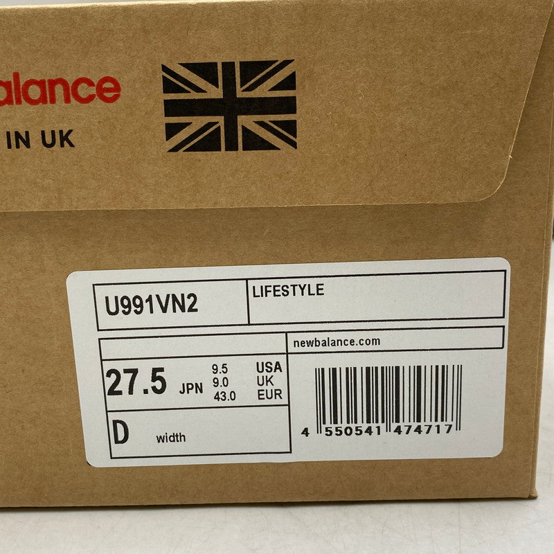【中古品】【メンズ】 NEW BALANCE ニューバランス U991VN2 991V2 スニーカー シューズ 靴 162-260428-cs-07-izu サイズ：27.5cm カラー：ネイビー系 万代Net店