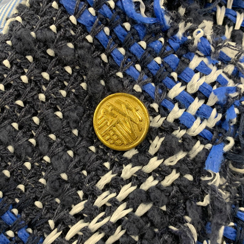 【中古品】【メンズ】 COOHEM コーヘン × YONETOMI ヨネトミ GENUINE KNIT TWEED TAILORED JACKET ニット ツイード テーラードジャケット アウター 147-260429-kh-03-izu サイズ：48 カラー：ブルー系 万代Net店