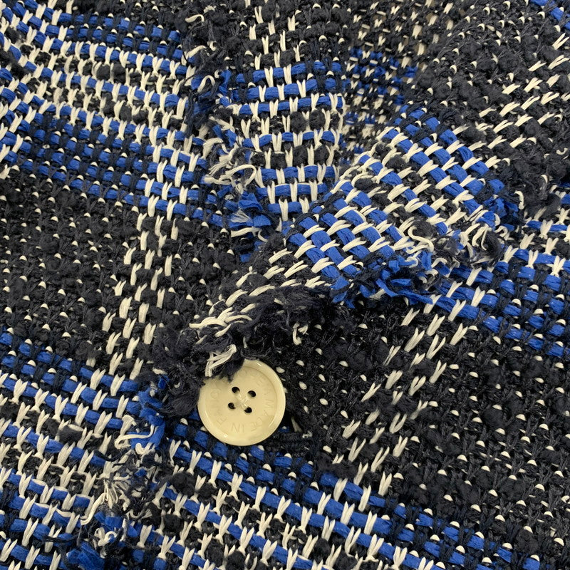 【中古品】【メンズ】 COOHEM コーヘン × YONETOMI ヨネトミ GENUINE KNIT TWEED TAILORED JACKET ニット ツイード テーラードジャケット アウター 147-260429-kh-03-izu サイズ：48 カラー：ブルー系 万代Net店