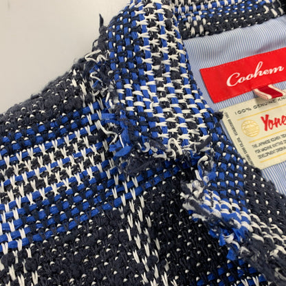 【中古品】【メンズ】 COOHEM コーヘン × YONETOMI ヨネトミ GENUINE KNIT TWEED TAILORED JACKET ニット ツイード テーラードジャケット アウター 147-260429-kh-03-izu サイズ：48 カラー：ブルー系 万代Net店